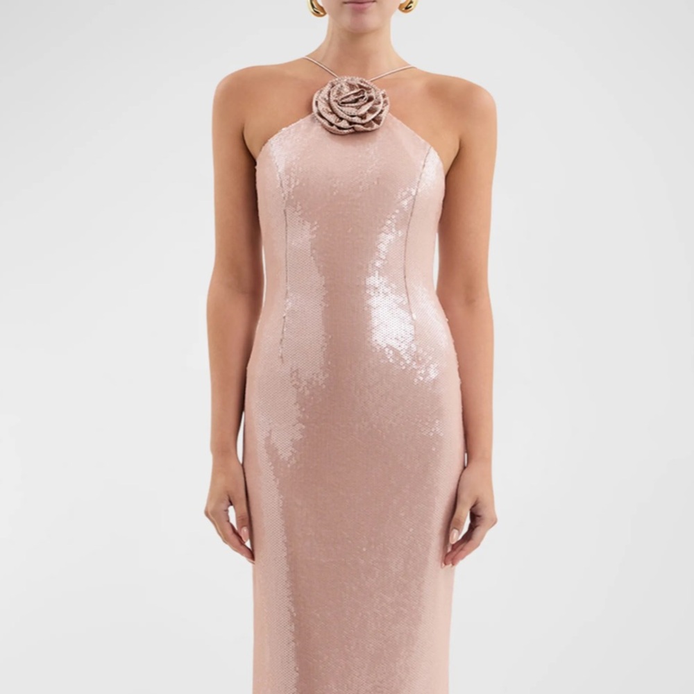 Rebecca Vallance Flower Embellished Sequin Gown